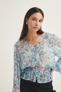 Joan Button Front Blouse