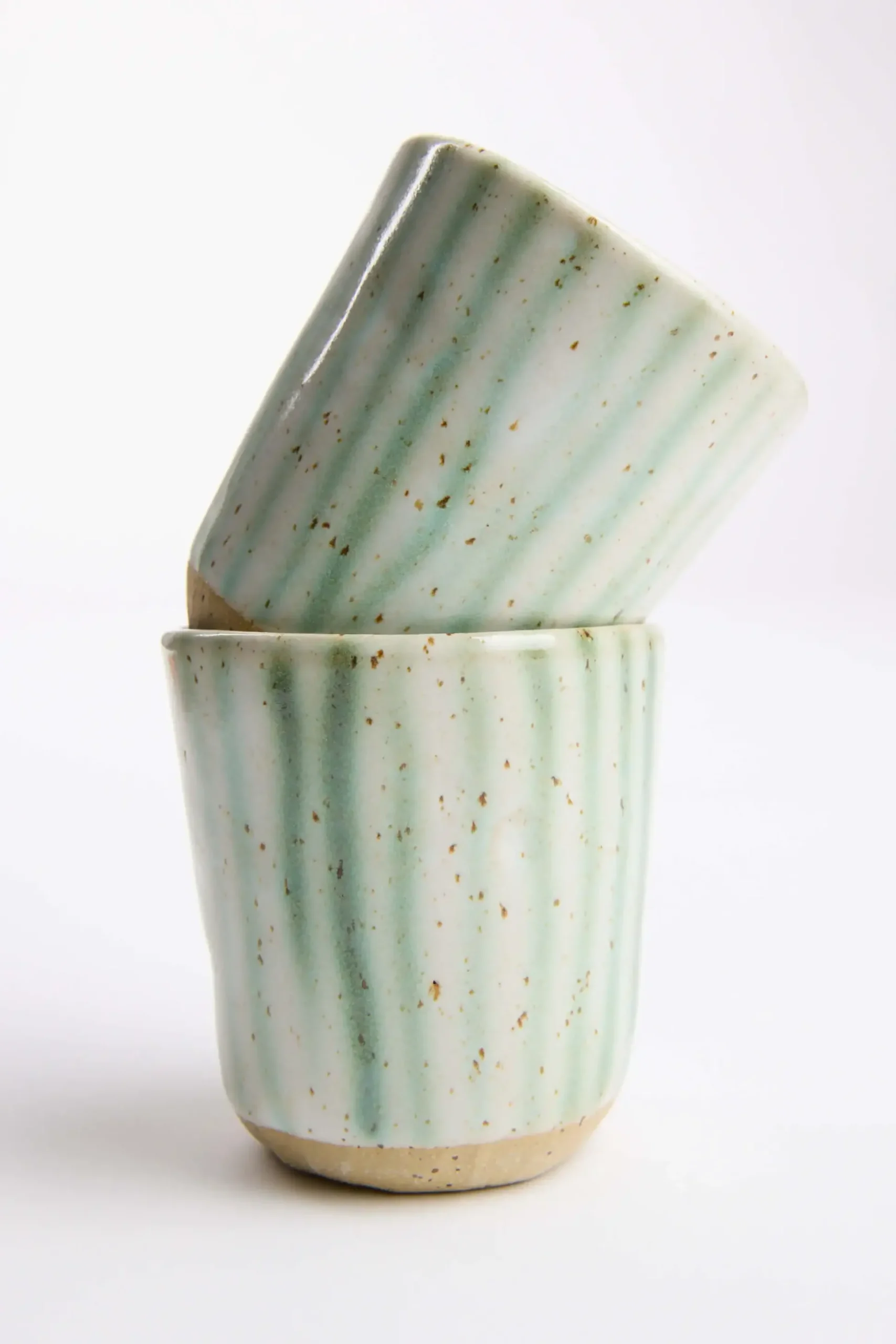 Lil Ceramics Sage Stripe Tumbler