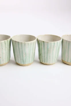 Lil Ceramics Sage Stripe Tumbler