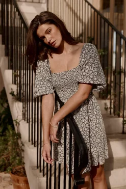 Lilian Puff Sleeve Mini Dress