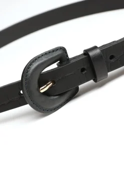 Lucia Skinny Covered Buckle Belt