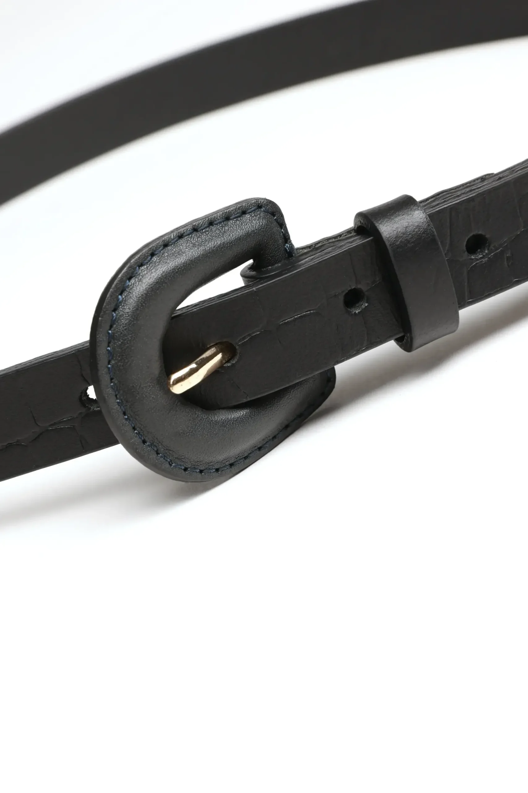 Lucia Skinny Covered Buckle Belt