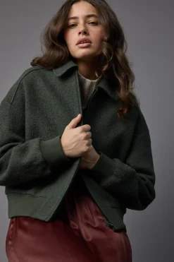 Maggie Wool Blend Bomber Jacket