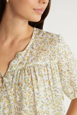 Magnolia Gather Detail Cropped Shirt