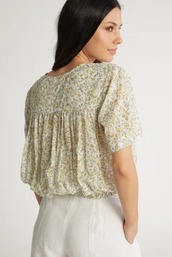 Magnolia Gather Detail Cropped Shirt