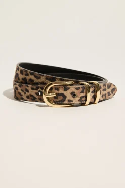 Mallory Slim Leopard Belt