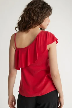 Molly Asymmetric Ruffle Top