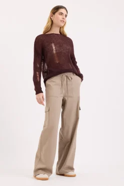 Naomi Distressed Knit Sweater