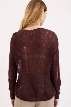 Naomi Distressed Knit Sweater