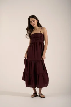 Paloma Pleat Detail Dress