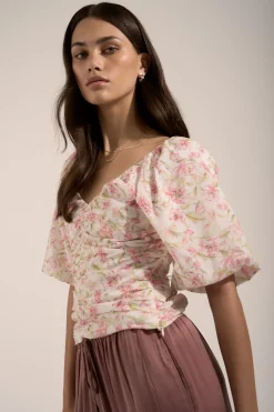 Petal Puff Detail Blouse