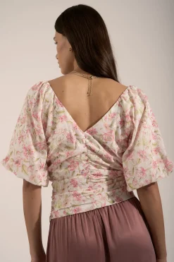 Petal Puff Detail Blouse
