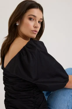 Petal Puff Detail Blouse