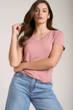 Riley Short Sleeve V Neck Tee