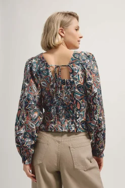Stevie Shirred Detail Top