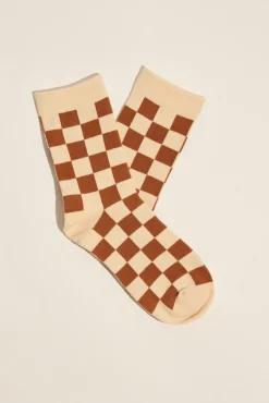 Suzie Checkerboard Socks