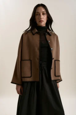 The Contrast Stitch Coat