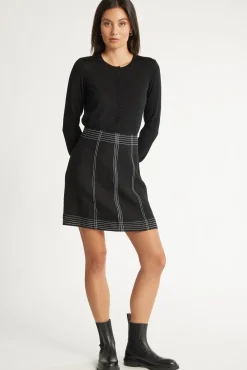 The Contrast Stitch Mini Skirt