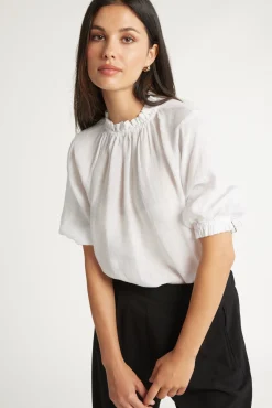 The Frill Detail Short Sleeve Blouse