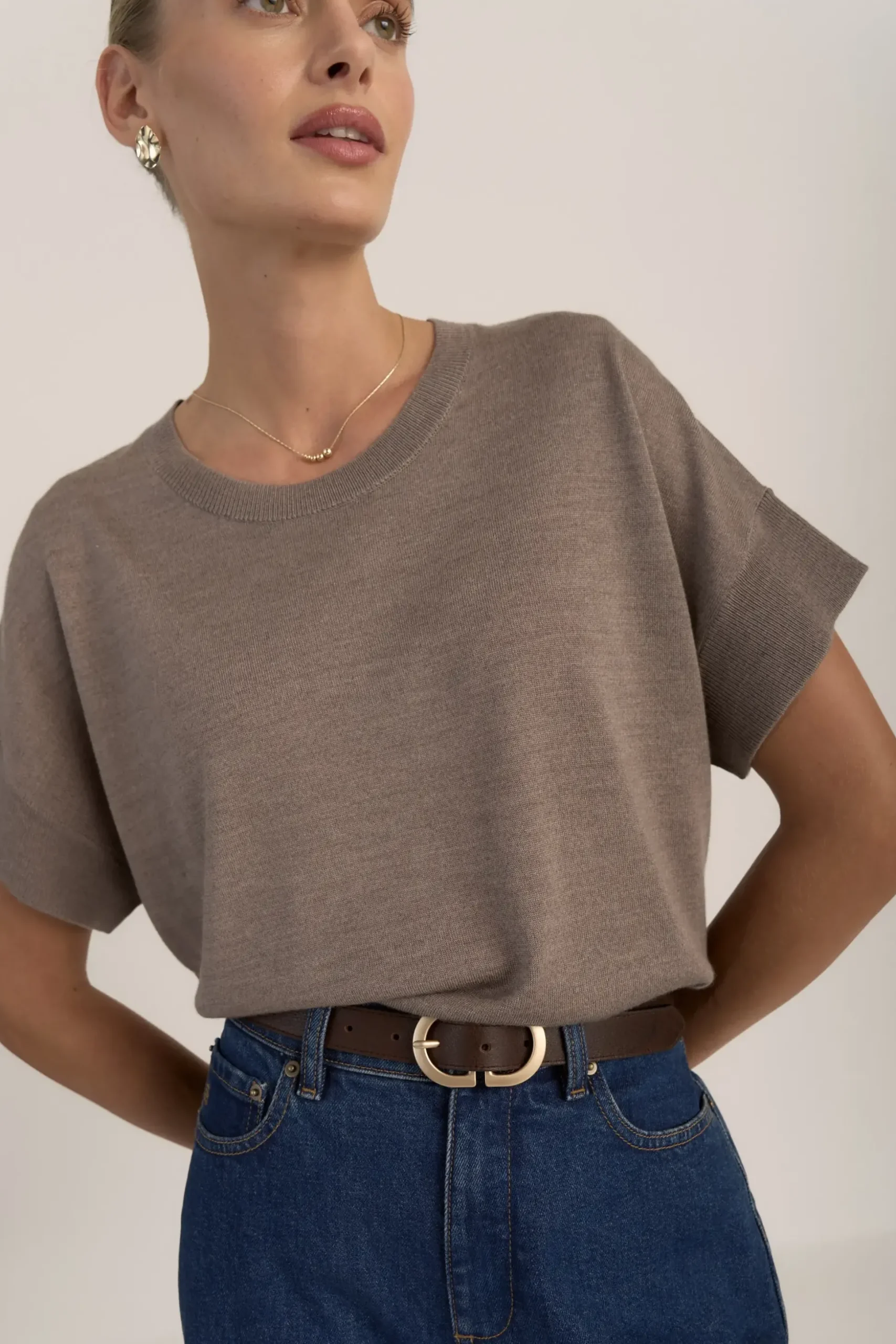 The Merino Silk Knit Tee