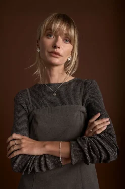 The Merino Silk Lurex Layering Top