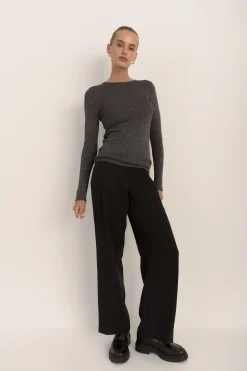 The Merino Silk Lurex Layering Top
