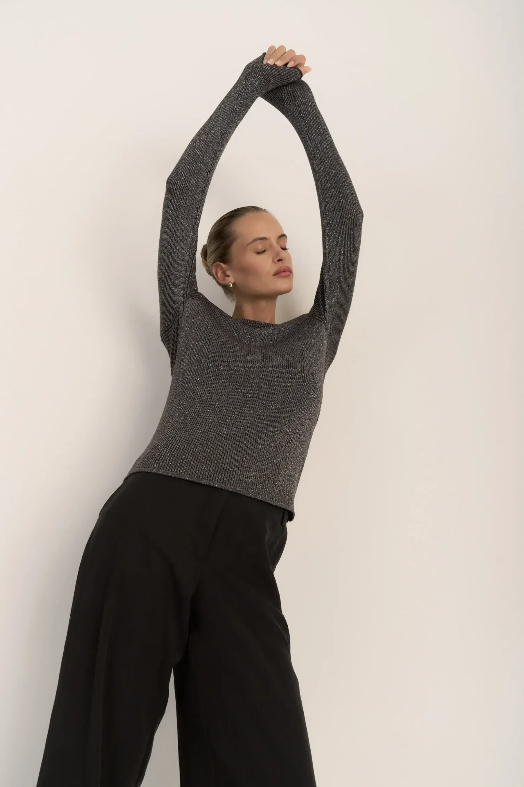The Merino Silk Lurex Layering Top