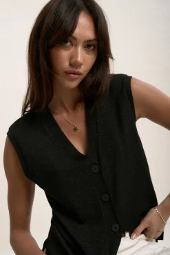 The Merino Silk Lurex Vest