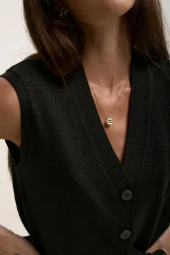The Merino Silk Lurex Vest