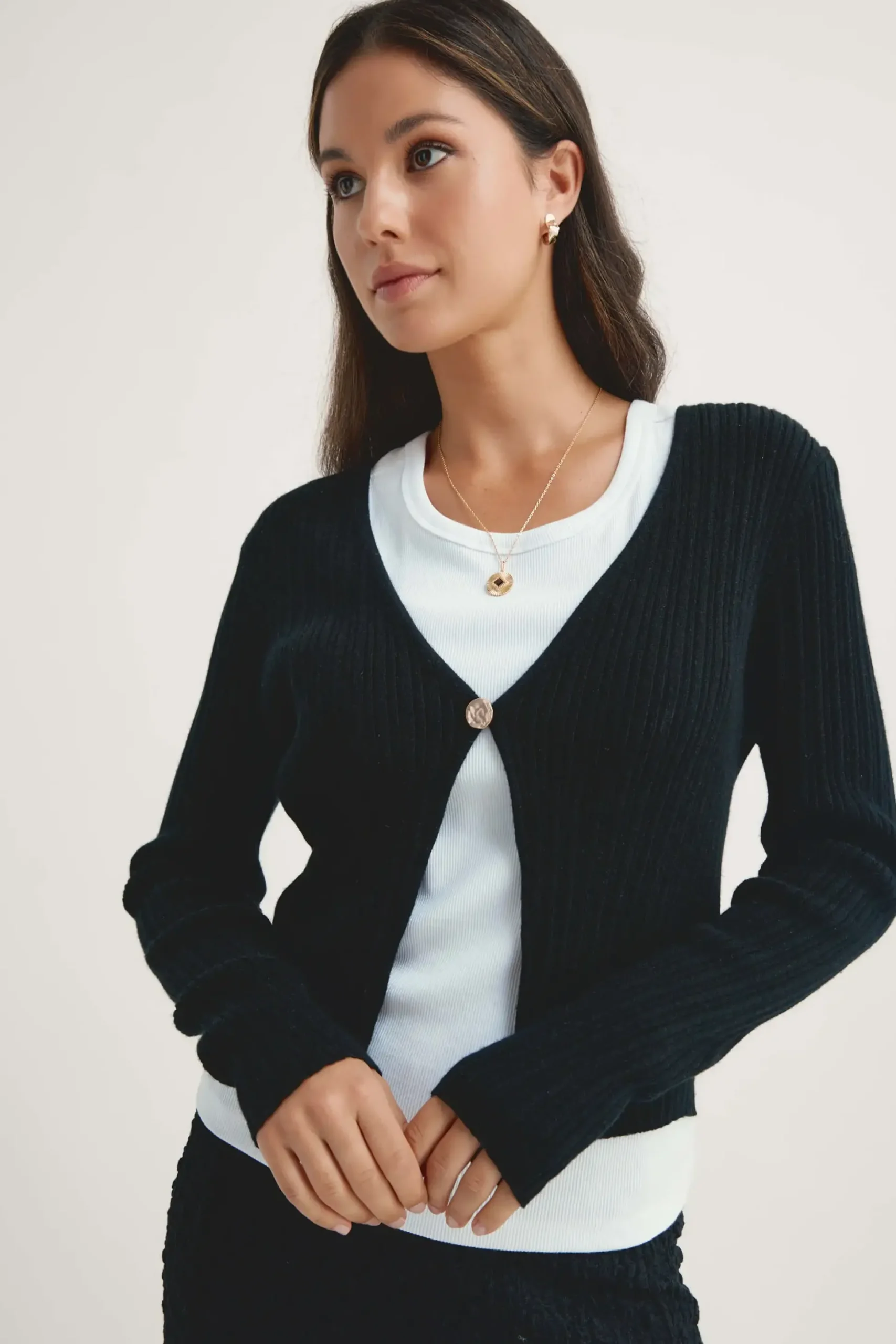 The Recycled Cashmere Button Cardigan