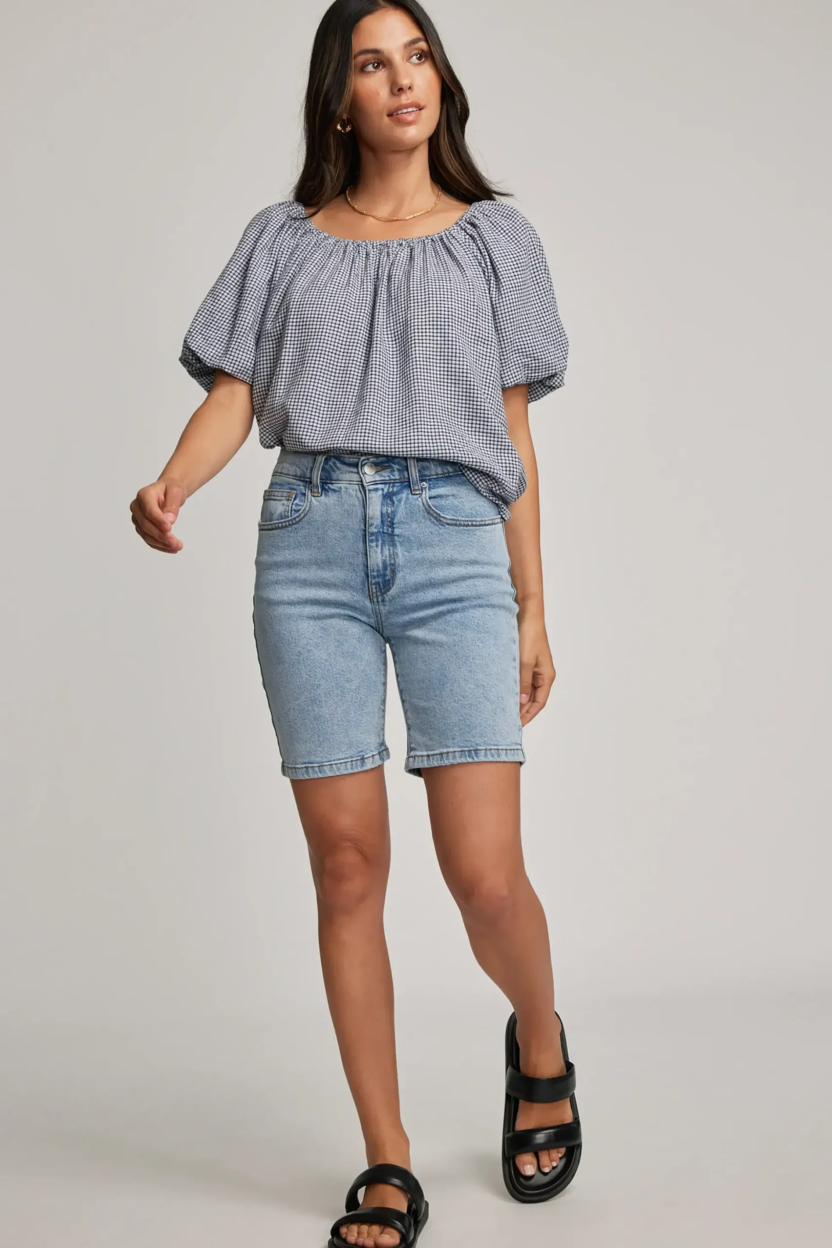 The Relaxed Straight Denim Short